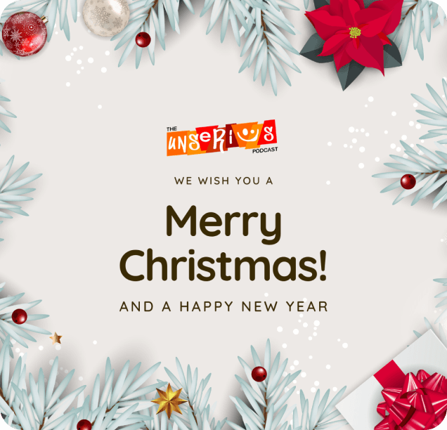 The Unserious Podcast Merry Christmas graphic