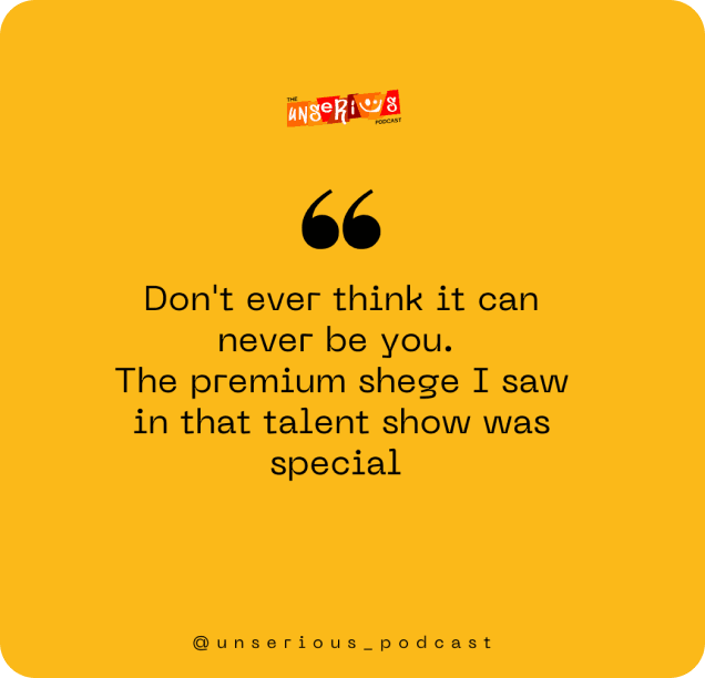 The Unserious Podcast inspirational quote graphic