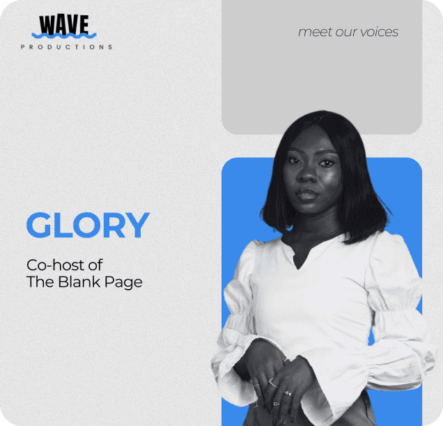 Glory, co-host of The Blank Page